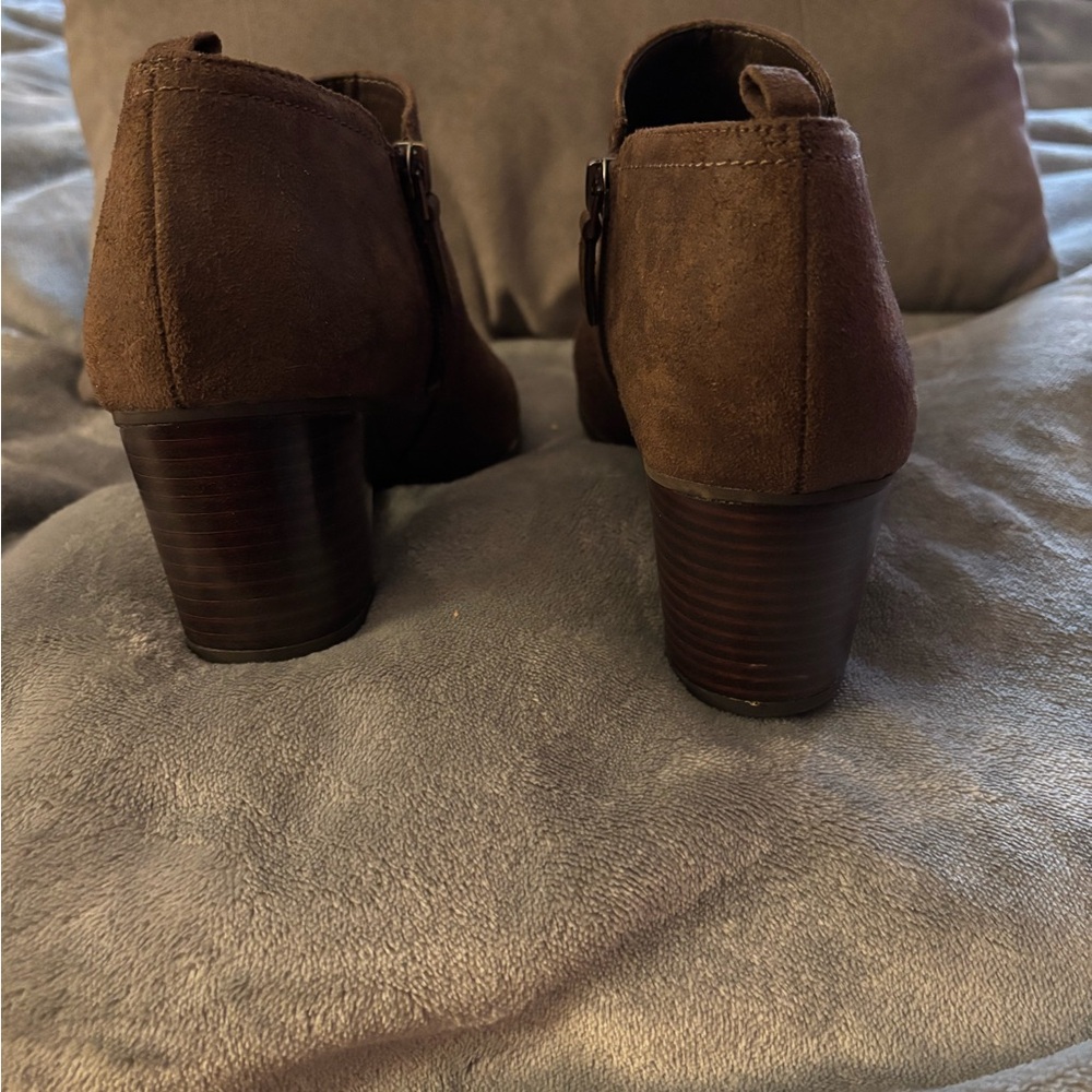 Franco Sarto Chocolate Ankle Booties - Picture 4 of 5